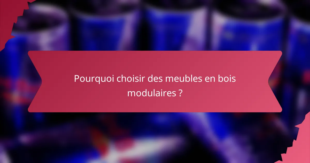 Pourquoi choisir des meubles en bois modulaires ?